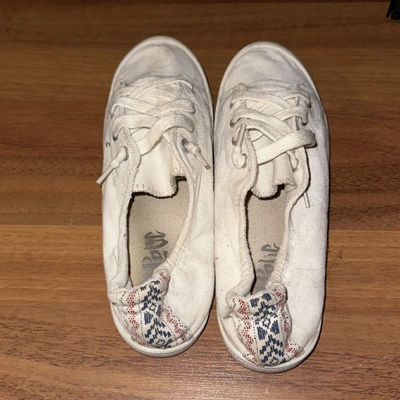 Target| White Slip-on Sneakers With Red White and Blue Design On Heel 9 - Picture 3 of 5